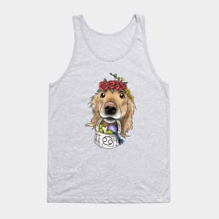 Cancer Golden retriever Tank Top